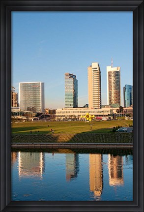 Framed Vilnius, Lithuania, Downtown skyline, skyscrapers Print