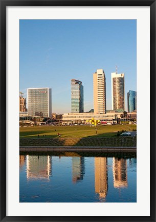 Framed Vilnius, Lithuania, Downtown skyline, skyscrapers Print