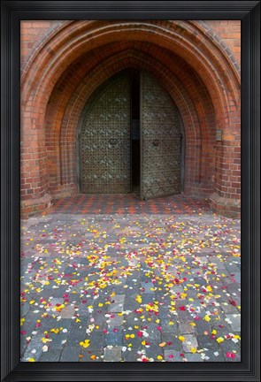 Framed Flower petals, St Anne&#39;s Church, Vilnius, Lithuania Print
