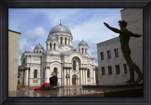 Framed Archangel Michael Cathedral, Kaunas, Lithuania Print