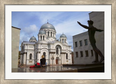 Framed Archangel Michael Cathedral, Kaunas, Lithuania Print