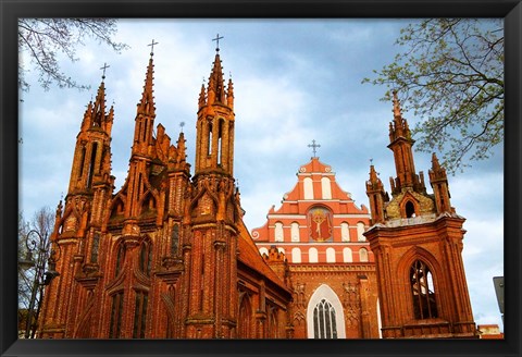 Framed Church of St Anne in Vilnius, Lithuania Print