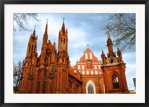 Framed Church of St Anne in Vilnius, Lithuania Print