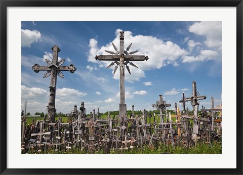Framed Hill of Crosses, Siauliai, Central Lithuania, Lithuania I Print