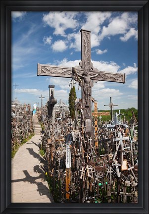 Framed Hill of Crosses, Siauliai, Central Lithuania, Lithuania II Print