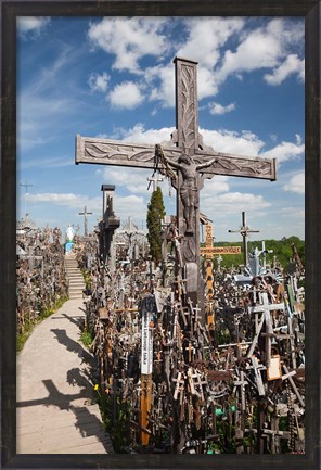 Framed Hill of Crosses, Siauliai, Central Lithuania, Lithuania II Print