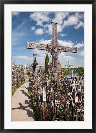 Framed Hill of Crosses, Siauliai, Central Lithuania, Lithuania II Print