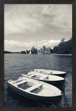 Framed Island Castle by Lake Galve, Trakai, Lithuania II Print