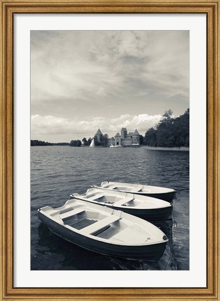 Framed Island Castle by Lake Galve, Trakai, Lithuania II Print