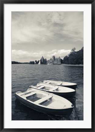 Framed Island Castle by Lake Galve, Trakai, Lithuania II Print