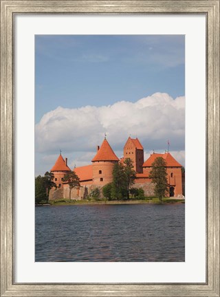 Framed Island Castle by Lake Galve, Trakai, Lithuania III Print