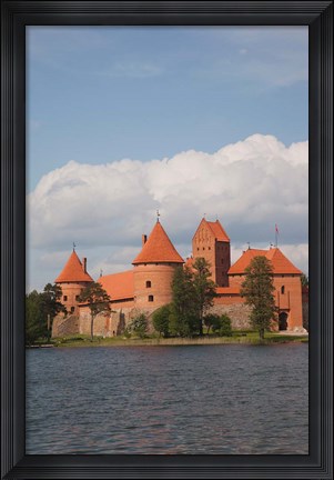 Framed Island Castle by Lake Galve, Trakai, Lithuania III Print