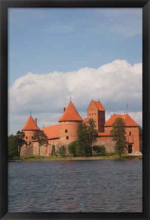 Framed Island Castle by Lake Galve, Trakai, Lithuania III Print