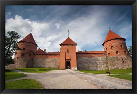 Framed Island Castle by Lake Galve, Trakai, Lithuania VI Print