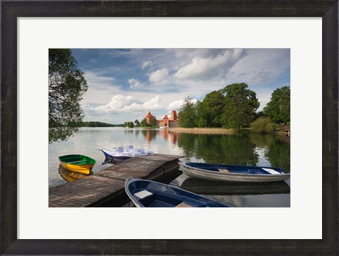 Framed Island Castle by Lake Galve, Trakai, Lithuania VII Print