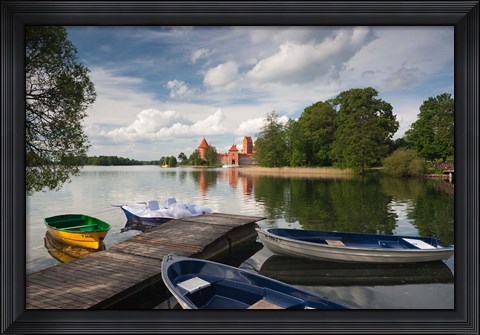 Framed Island Castle by Lake Galve, Trakai, Lithuania VII Print