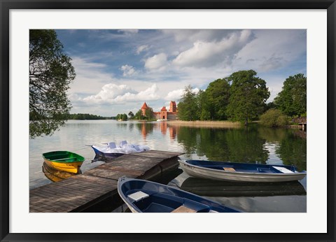 Framed Island Castle by Lake Galve, Trakai, Lithuania VII Print