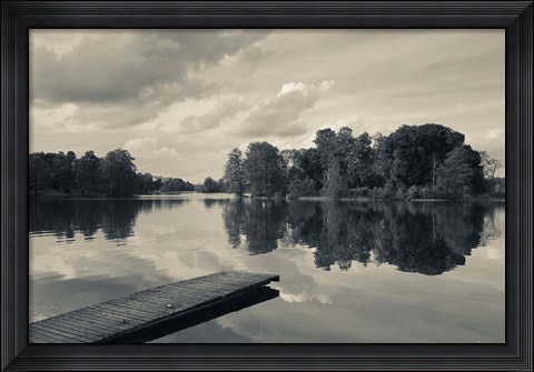 Framed Lake Galve, Trakai Historical National Park, Lithuania V Print