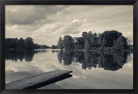 Framed Lake Galve, Trakai Historical National Park, Lithuania V Print