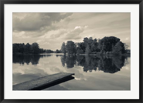 Framed Lake Galve, Trakai Historical National Park, Lithuania V Print