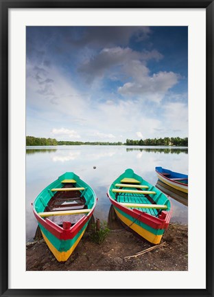 Framed Lake Luka, Trakai Historical National Park, Trakai, Lithuania Print