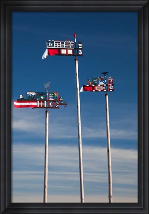 Framed Lithuania, Curonian Spit, Nida, Weathervanes Print