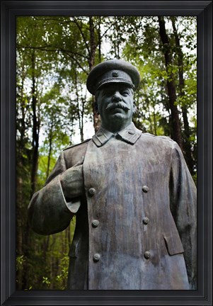 Framed Lithuania, Grutas Park, Statue Joseph Stalin III Print
