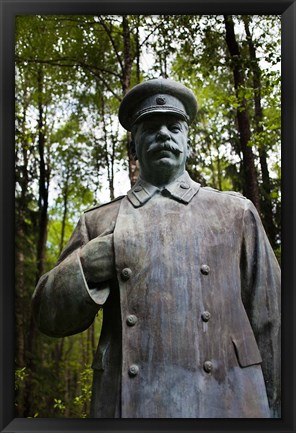 Framed Lithuania, Grutas Park, Statue Joseph Stalin III Print