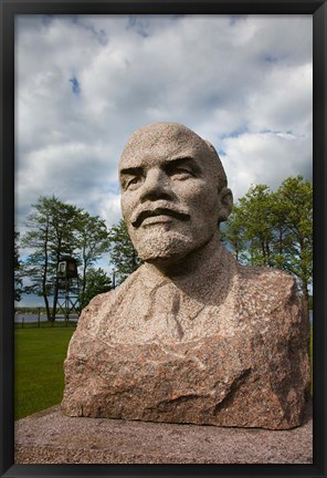 Framed Lithuania, Grutas Park, Statue of Lenin I Print