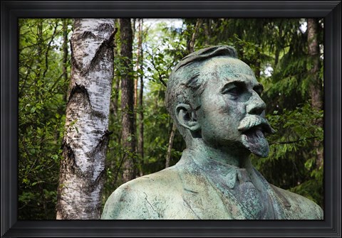 Framed Lithuania, Grutas, Statue of Mickevicius-Kapsukas Print