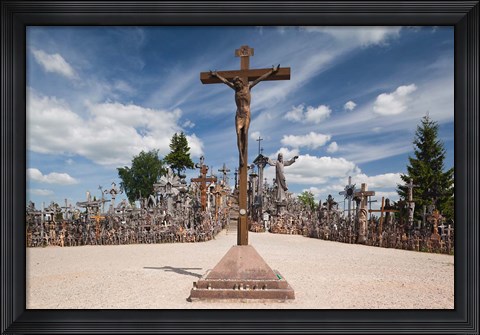 Framed Lithuania, Siauliai, Hill of Crosses, Christianity I Print