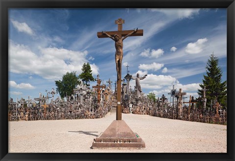 Framed Lithuania, Siauliai, Hill of Crosses, Christianity I Print