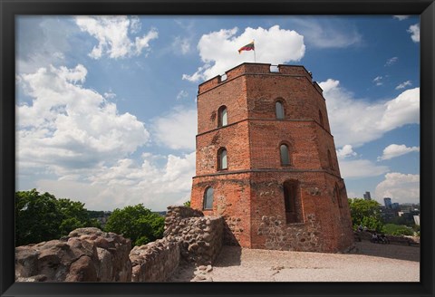 Framed Lithuania, Vilnius, Gediminas Hill, Gedimino Fort Print