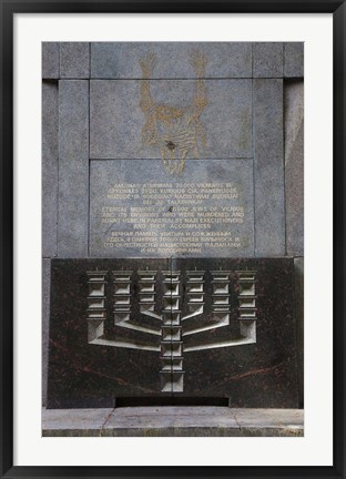 Framed Site of the Nazi deathcamp in World War Two, Vilnius-area, Lithuania Print