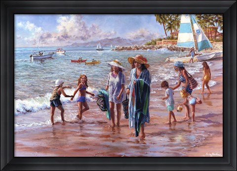 Framed On The Beach Print