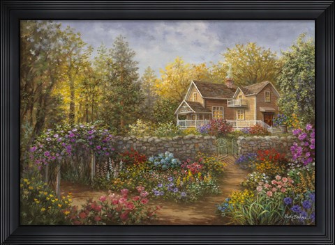 Framed Pathway Of Color Print