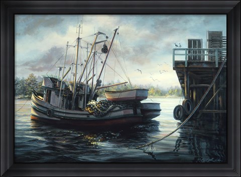 Framed Sparkling Fish Nets Print