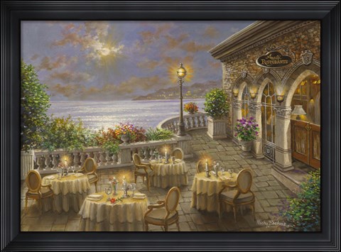 Framed Romantic Dining Invitation Print