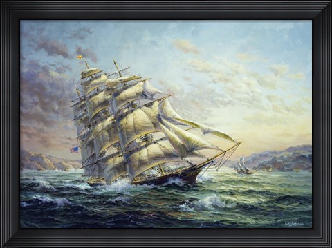 Framed Clipper Ship Surprise Print