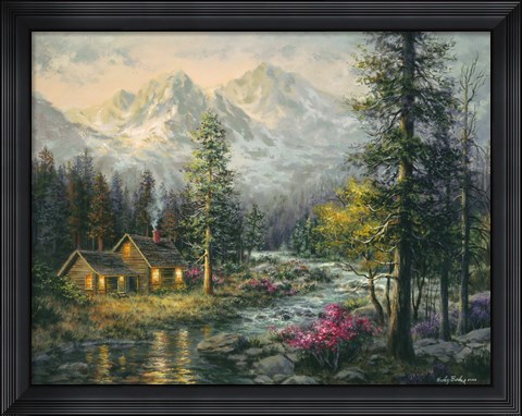 Framed Camper&#39;s Cabin Print