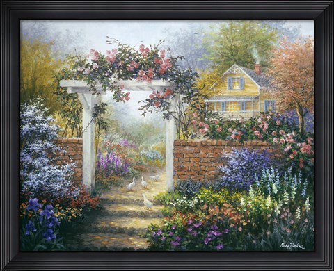 Framed Rose Arbor Print