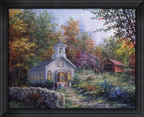 Framed Worship In The Country Print