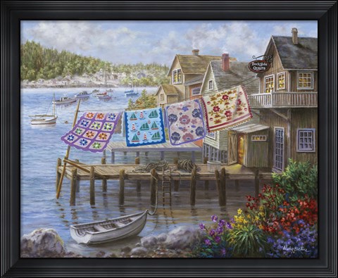 Framed Dock Side Quilts Print
