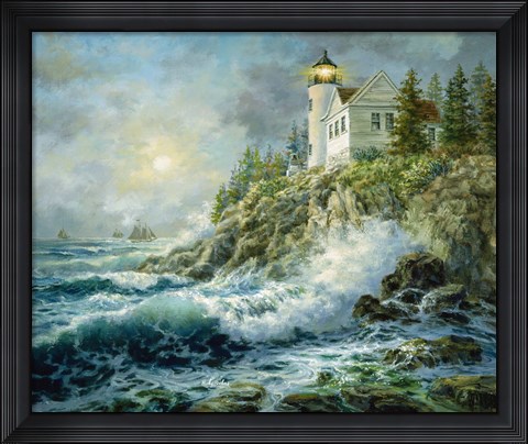 Framed Bass Harbor Lighthouse Print