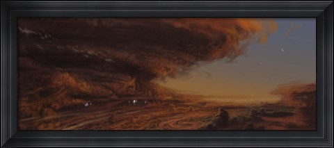 Framed Deep within the raging storm that is the Great Red Spot of Jupiter Print