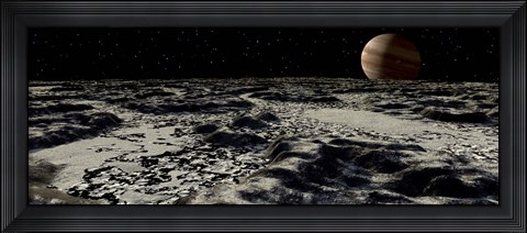Framed Jupiter&#39;s Moon, Europa, covered by a Thick Crust of Ice Print