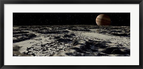 Framed Jupiter&#39;s Moon, Europa, covered by a Thick Crust of Ice Print