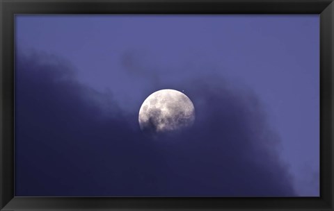 Framed Moon and Jupiter in a very close Conjunction Print