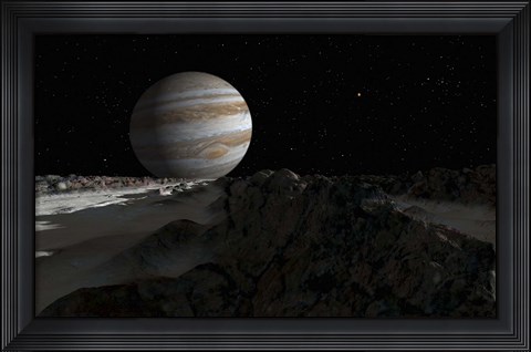 Framed Ice ridges on Jupiter&#39;s moon, Europa Print