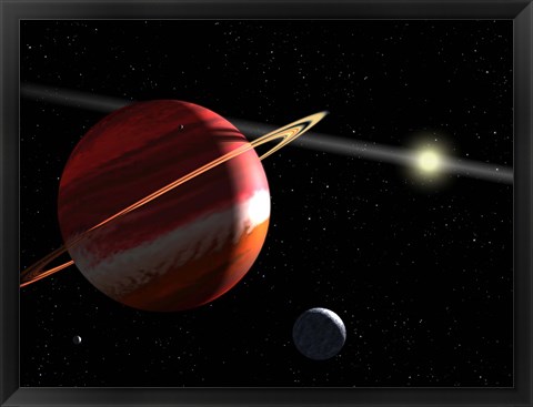 Framed Jupiter-mass planet orbiting the nearby star Epsilon Eridani Print